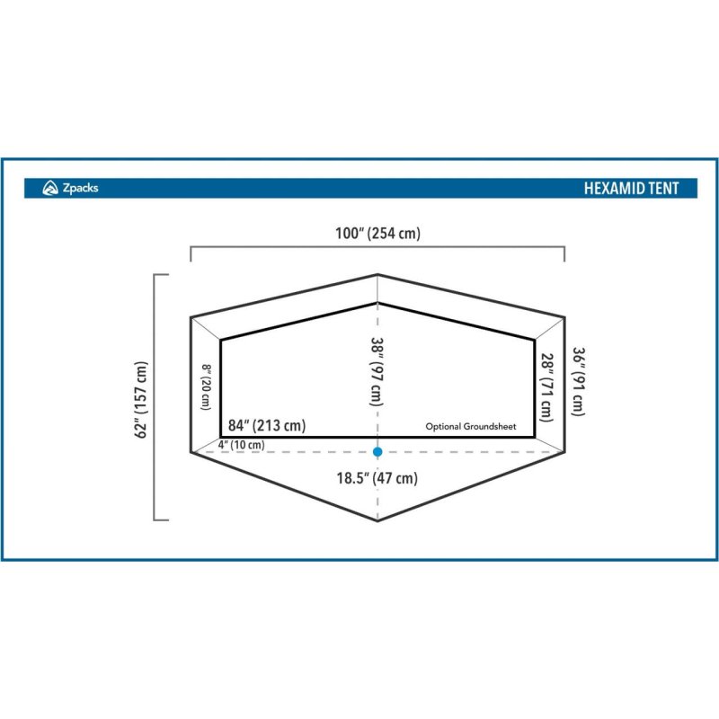 【正規販売店】Zpacks Hexamid Tent フロアレスシェルター Ultralight 1 Person Tent | Hexamid Solo Tent | Zpacks