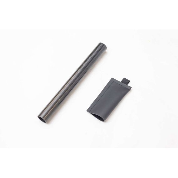 Trekking pole tip extender tube and pocket