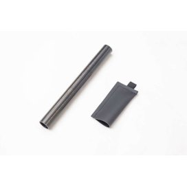 Trekking pole tip extender tube and pocket