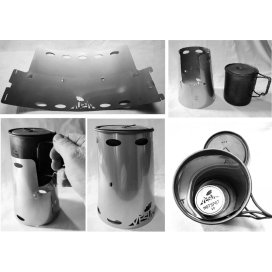 VESUV Titanium Windshield for Toaks Pot 750ml D95mm