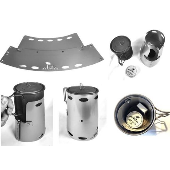 VESUV Titanium Windshield for Toaks Pot 750ml D95mm