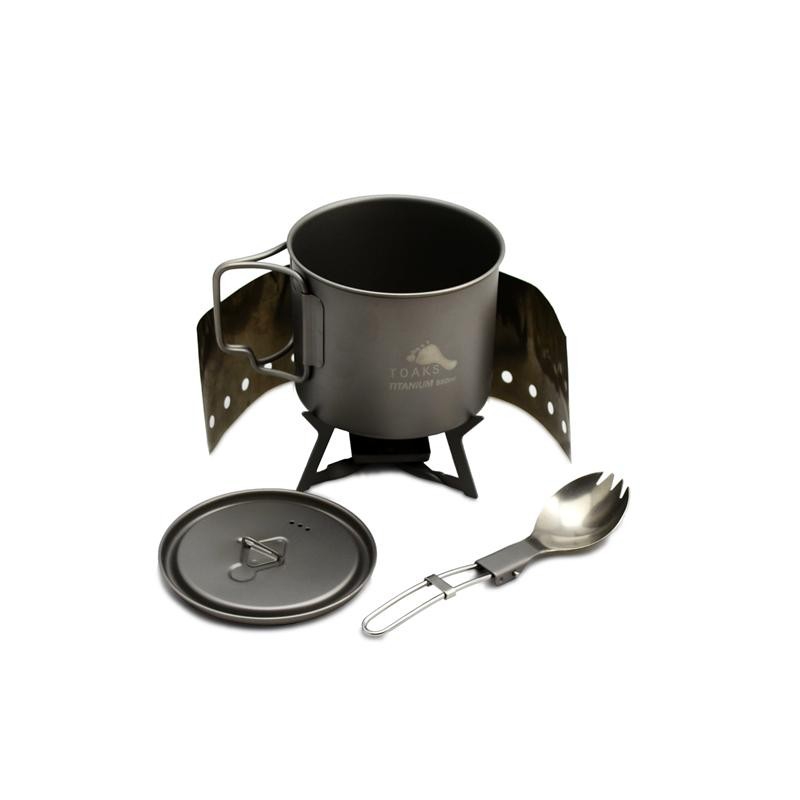 Outdoor Camping TOAKS Titanium Alcohol Stove Cook System 