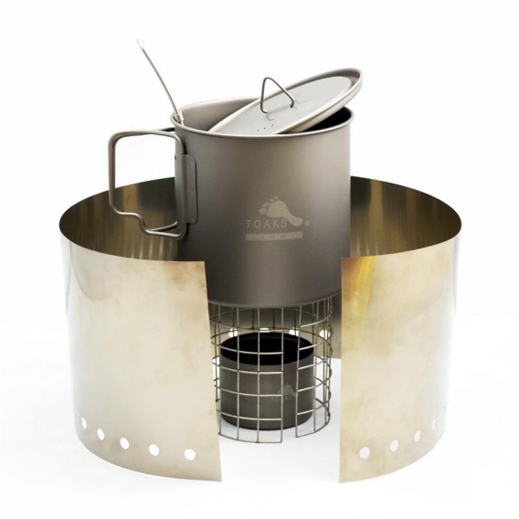 TOAKS Ultralight Titanium Alcohol Stove with 650ml Pot 