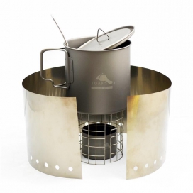 TOAKS Ultralight Titanium Alcohol Stove with 650ml Pot (CS-02)