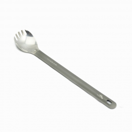 TOAKS Titanium Long Handle Spork with Polished Bowl (SLV-14)