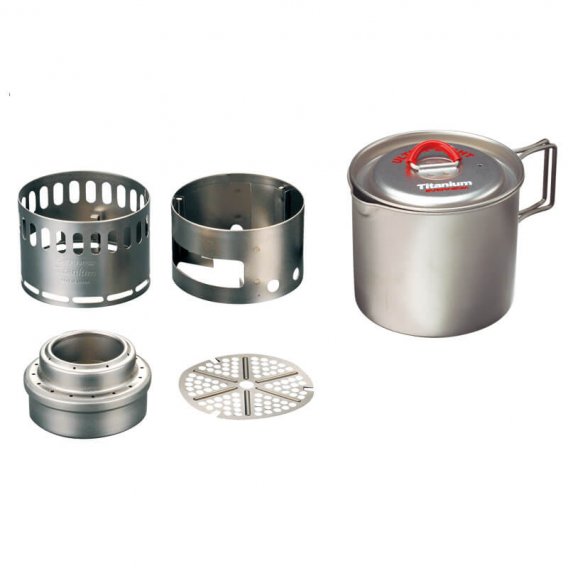 EVERNEW Ti Pot 500 with Ti Stove (ECA268)