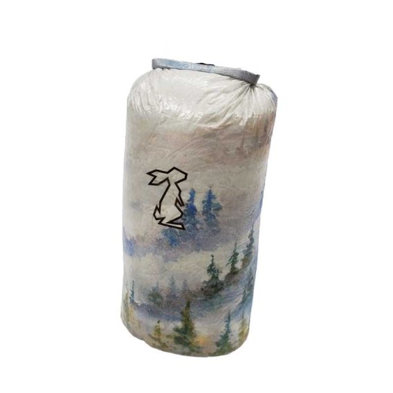 HIGH TAIL DESIGNS Watercolor Foggy Forest Medium Roll-Top Stuff Sack