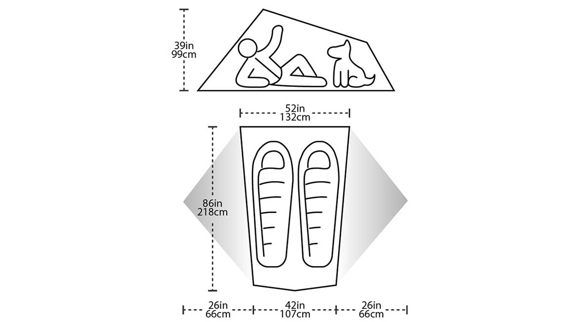 Big Agnes Tiger Wall2 measurements