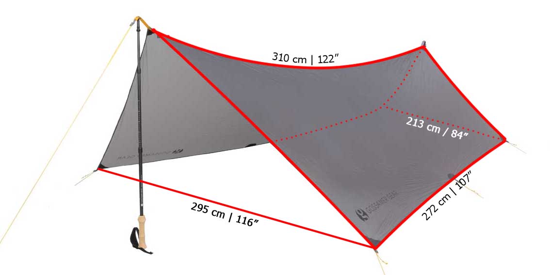 Gossamer Gear Twinn Tarp measurements