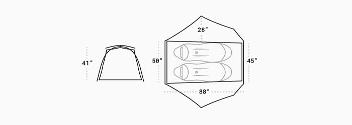 Nemo Dragonfly 3P meassurements