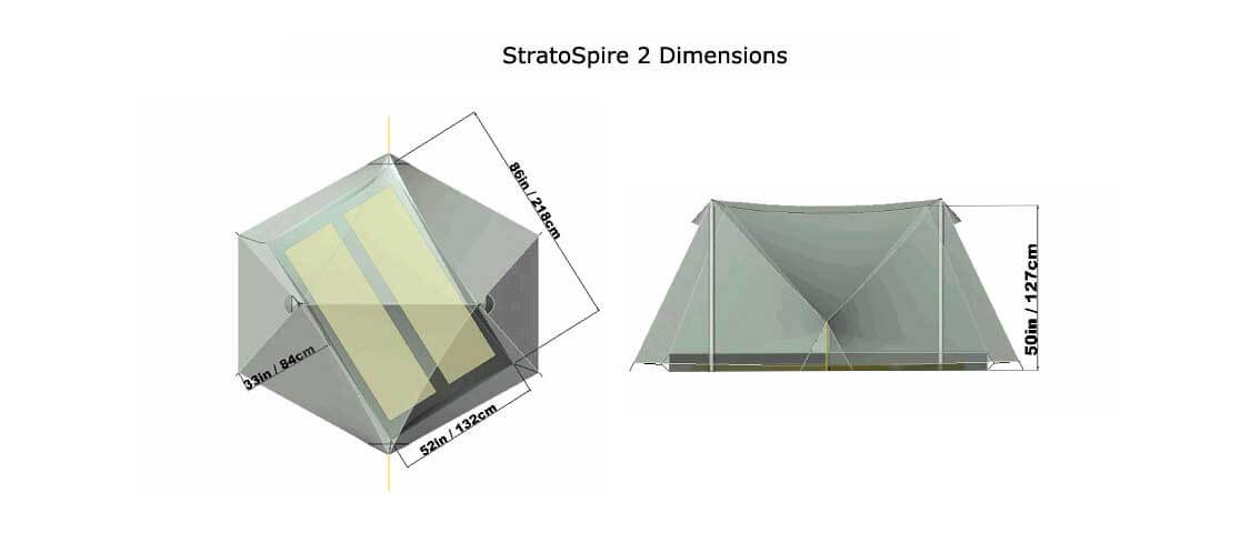Tarptent Stratospire 2 dimensions