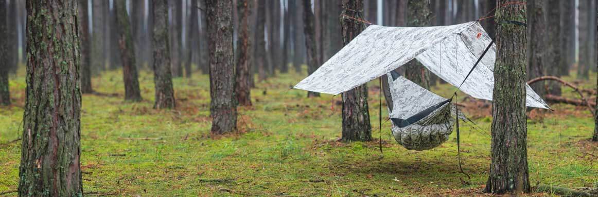 Warbonnet Hammocks Snow Day Camo setup