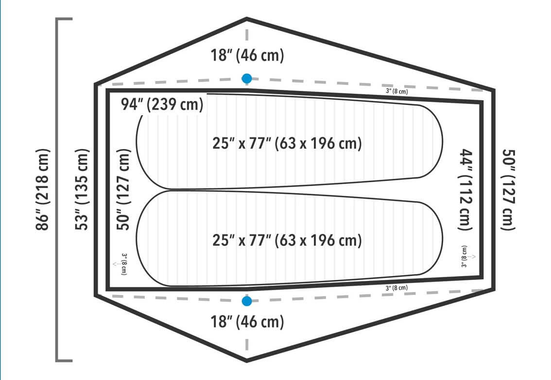 Zpacks Offset Duo dimensions